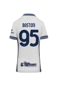 Inter Milan Alessandro Bastoni #95 Fotballdrakt Borte Klær Dame 2024-25 Korte ermer